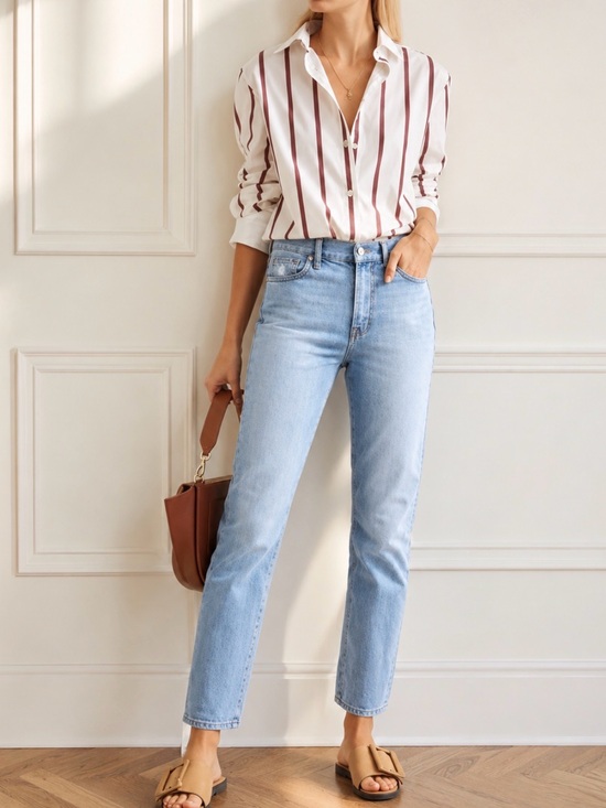 Madewell Denim - MADEWELL The Perfect Summer Jeans Size 30 Light Wash Straight Leg Denim